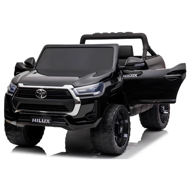 Mașinuță electrică toyota hilux, acumulator 12v/14ah, 4 motoare de 45w, roți eva, scaun din piele 5