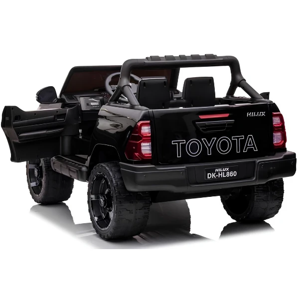 Mașinuță electrică toyota hilux, acumulator 12v/14ah, 4 motoare de 45w, roți eva, scaun din piele 6