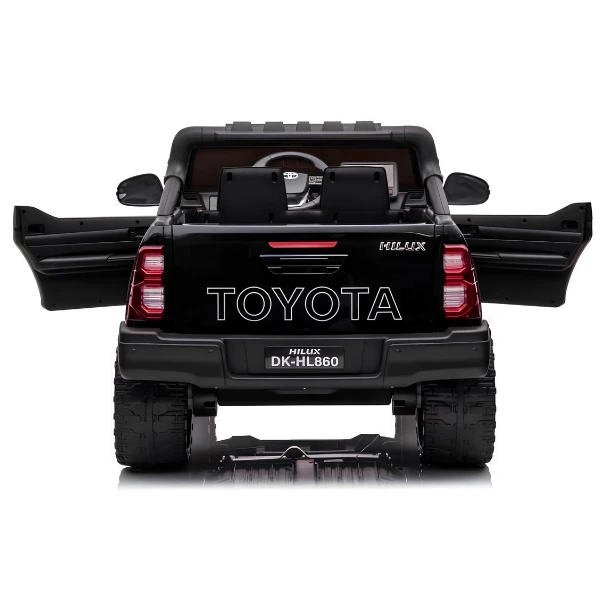 Mașinuță electrică toyota hilux, acumulator 12v/14ah, 4 motoare de 45w, roți eva, scaun din piele 7