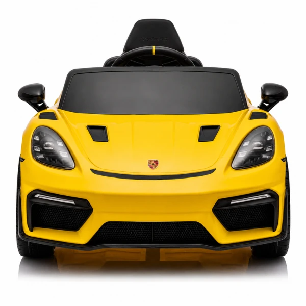Mașinuță porsche 718 spyder rs, baterie 12v/7ah, 2 motoare de 25w, roti eva, scaun din piele 2