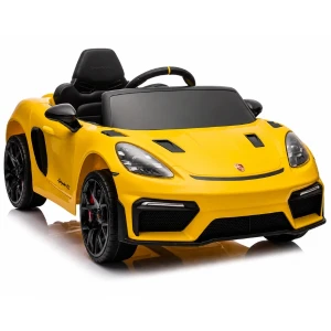 Mașinuță porsche 718 spyder rs, baterie 12v/7ah, 2 motoare de 25w, roti eva, scaun din piele Thumbnail 4