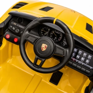 Mașinuță porsche 718 spyder rs, baterie 12v/7ah, 2 motoare de 25w, roti eva, scaun din piele Thumbnail 8