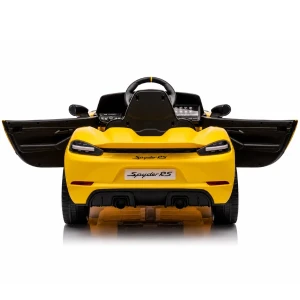 Mașinuță porsche 718 spyder rs, baterie 12v/7ah, 2 motoare de 25w, roti eva, scaun din piele Thumbnail 6