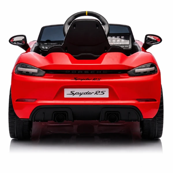 Mașinuță porsche 718 spyder rs, baterie 12v/7ah, 2 motoare de 25w, roti eva, scaun din piele 3