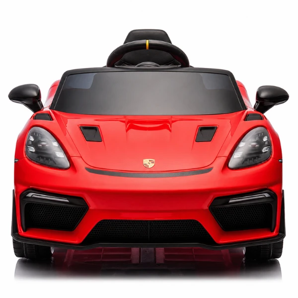 Mașinuță porsche 718 spyder rs, baterie 12v/7ah, 2 motoare de 25w, roti eva, scaun din piele 2