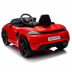 Mașinuță porsche 718 spyder rs, baterie 12v/7ah, 2 motoare de 25w, roti eva, scaun din piele Thumbnail 5