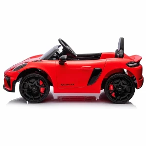 Mașinuță porsche 718 spyder rs, baterie 12v/7ah, 2 motoare de 25w, roti eva, scaun din piele Thumbnail 4