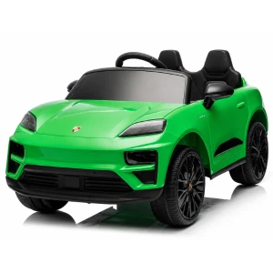 Mașinuță porsche macan turbo ev, baterie 12v10ah, 4 motoare de 25w, roti eva, scaune din piele