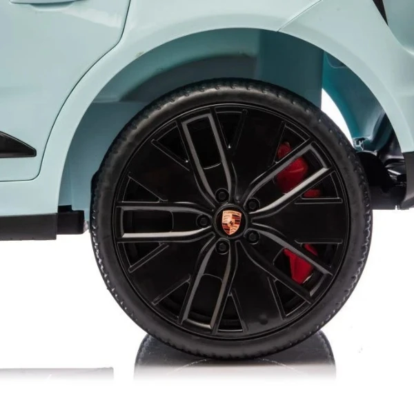 Mașinuță porsche macan turbo ev, baterie 12v10ah, 4 motoare de 25w, roti eva, scaune din piele 7