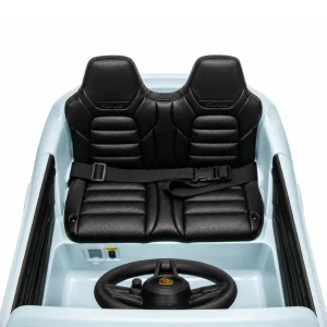 Mașinuță porsche macan turbo ev, baterie 12v10ah, 4 motoare de 25w, roti eva, scaune din piele Thumbnail 5