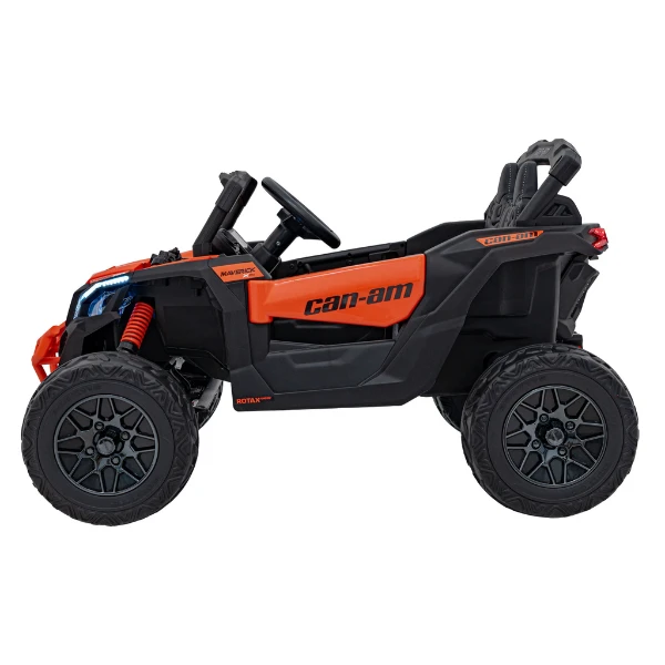 Mașinuță can-am maverick, baterie 12v10ah, 4 motoare de 35w, roti eva, scaune din piele 8