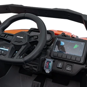 Mașinuță can-am maverick, baterie 12v10ah, 4 motoare de 35w, roti eva, scaune din piele Thumbnail 1
