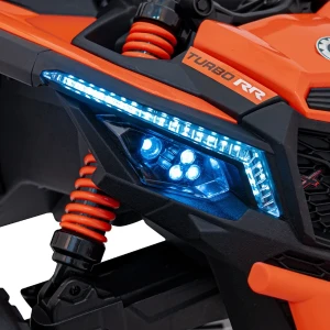 Mașinuță can-am maverick, baterie 12v10ah, 4 motoare de 35w, roti eva, scaune din piele Thumbnail 5