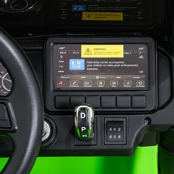 Mașinuță jeep wrangler rubicon 392, baterie 12v10ah, 4 motoare de 35w, roti eva, scaune din piele 10