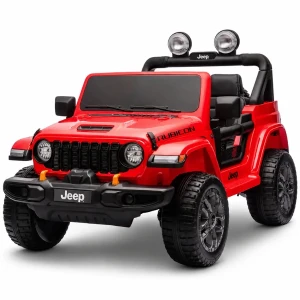 Mașinuță jeep wrangler rubicon 392, baterie 12v10ah, 4 motoare de 35w, roti eva, scaune din piele