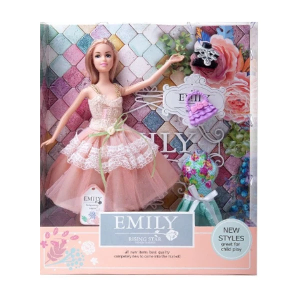 Păpușa emily "seria cu poșetă și accesorii" 3