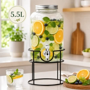 Borcan din sticlă cu robinet 5.5l (024523)