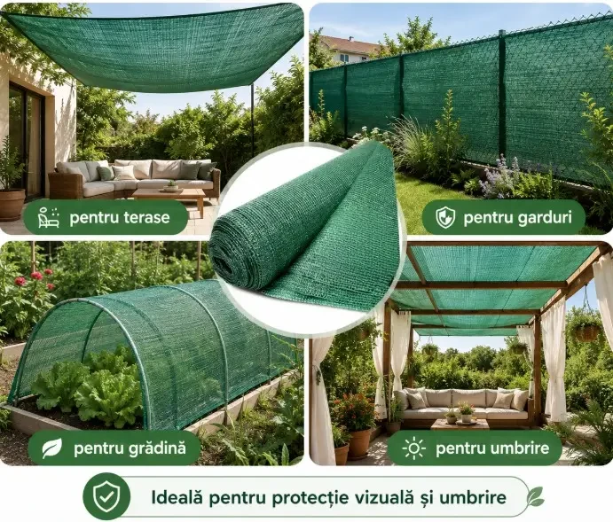 Plasa de umbrire verde 85gr/m2 (4x1m) 4