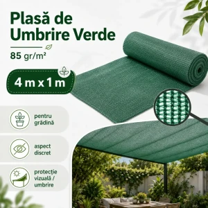 Plasa de umbrire verde 85gr/m2 (4x1m)