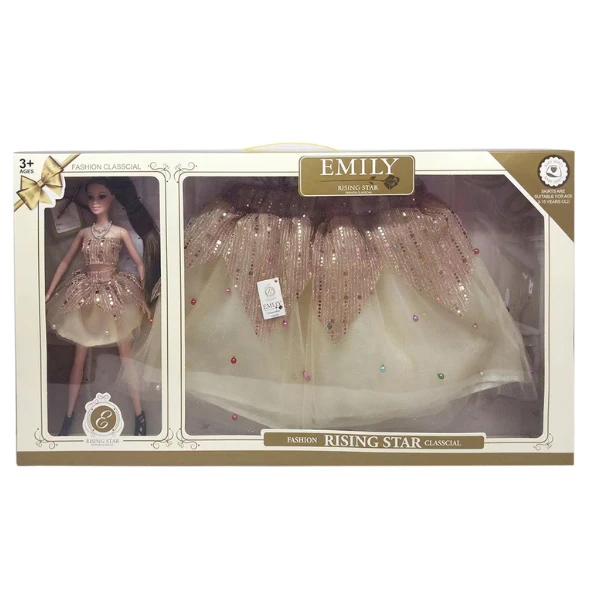 Set de joc: păpușa "emily" + fustă pentru copil 3