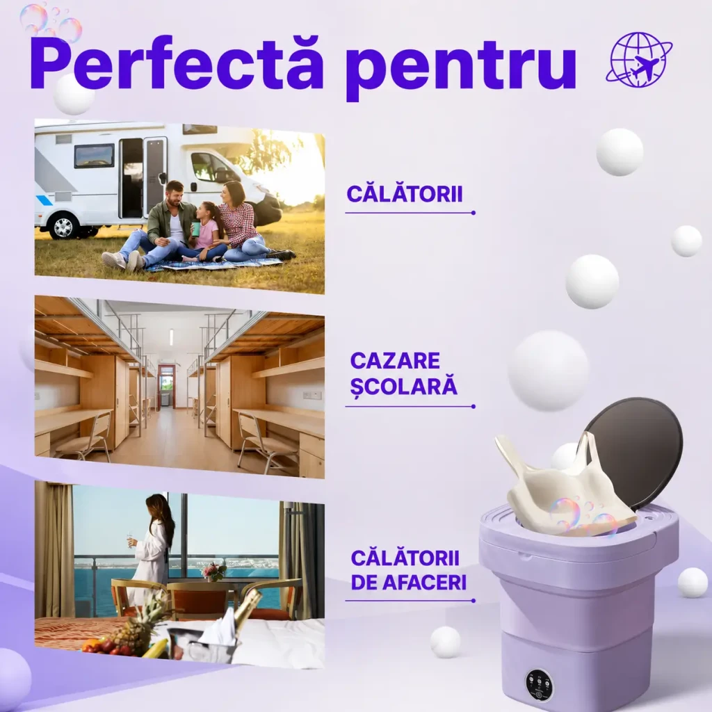 Mașină de spălat-găleată, verde-violet myjc03 2