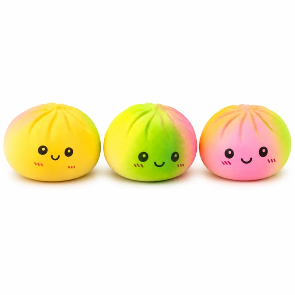 Jucărie antistres moale „flippy squishy: dumpling”, curcubeu, 8.5× 8.5×8.5 cm 2