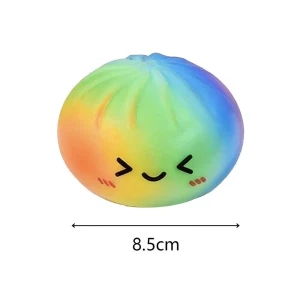 Jucărie antistres moale „flippy squishy: dumpling”, curcubeu, 8.5× 8.5×8.5 cm Thumbnail 4