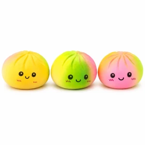 Jucărie antistres moale „flippy squishy: dumpling”, curcubeu, 8.5× 8.5×8.5 cm Thumbnail 2
