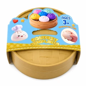 Jucărie antistres moale „flippy squishy: dumpling”, curcubeu, 8.5× 8.5×8.5 cm Thumbnail 3