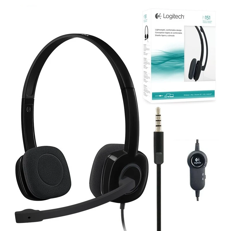 Logitech headset h151, 3,5 mini-jack, black 2