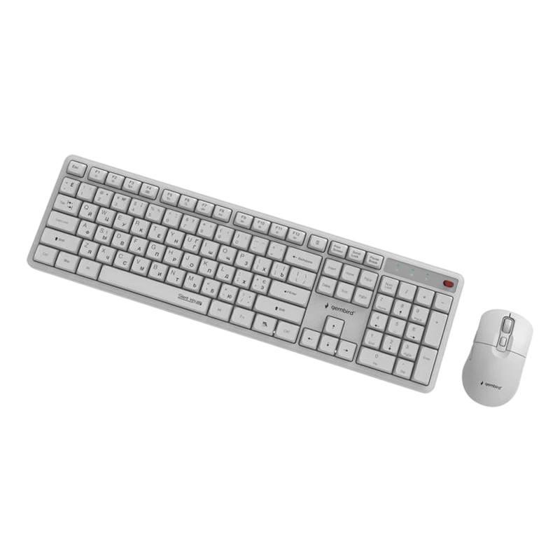 Set tastatură + mouse gembird silent key pro business, fără fir, alb 4