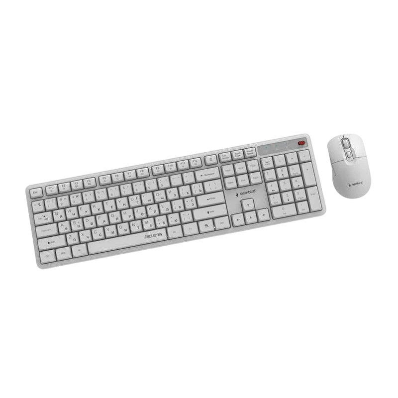 Set tastatură + mouse gembird silent key pro business, fără fir, alb 3