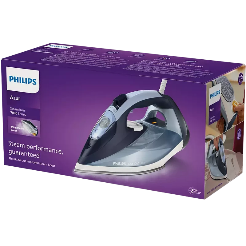 Fier de călcat philips dst7020/20, 2800w, albastru deschis 2