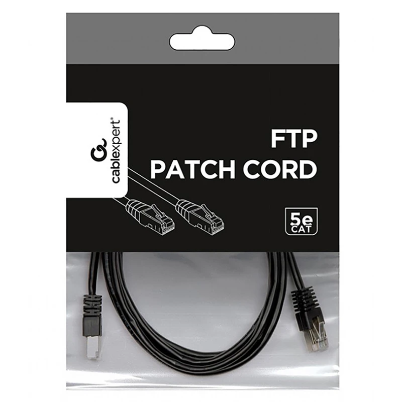 Patch cord cablexpert pp22-2m/bk, cat5e ftp, 2m, negru 5