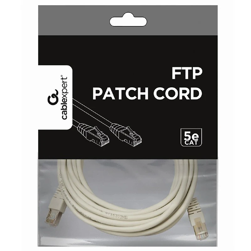 Патч-корд cablexpert pp22-3m, cat5e ftp, 3м, серый 2