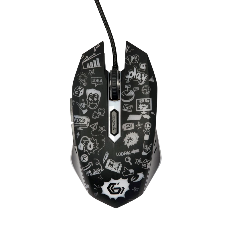 Игровая мышь gembird mus-6b-grafix-01, чёрный 2