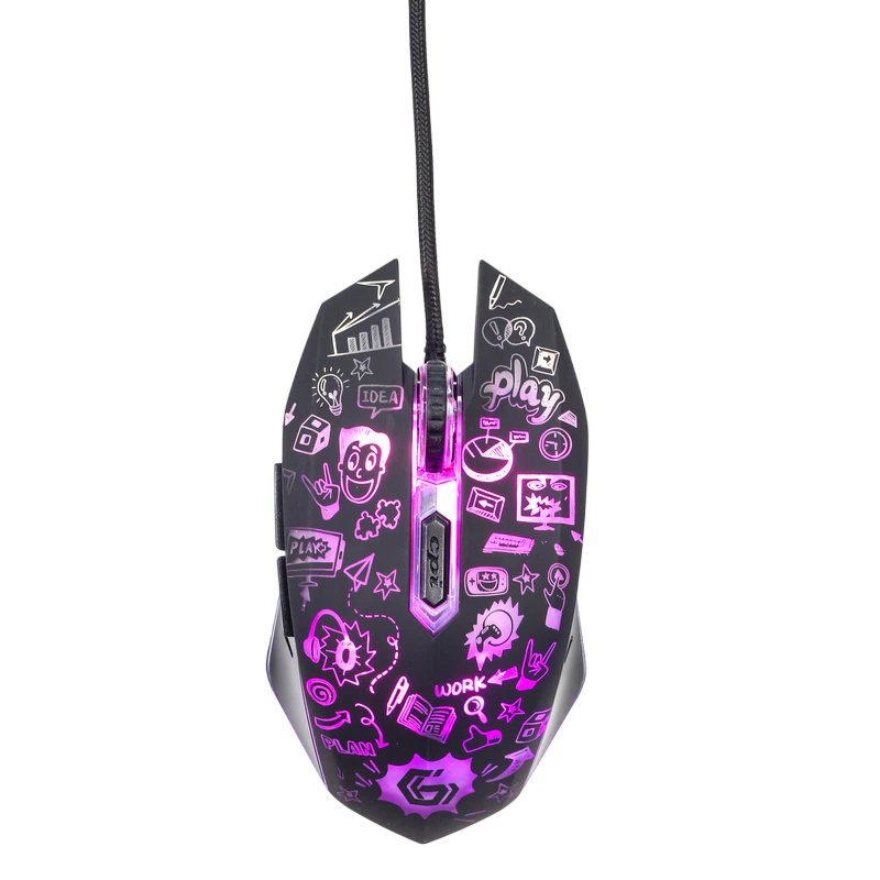 Игровая мышь gembird mus-6b-grafix-01, чёрный 9