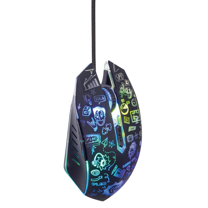 Игровая мышь gembird mus-6b-grafix-01, чёрный 5