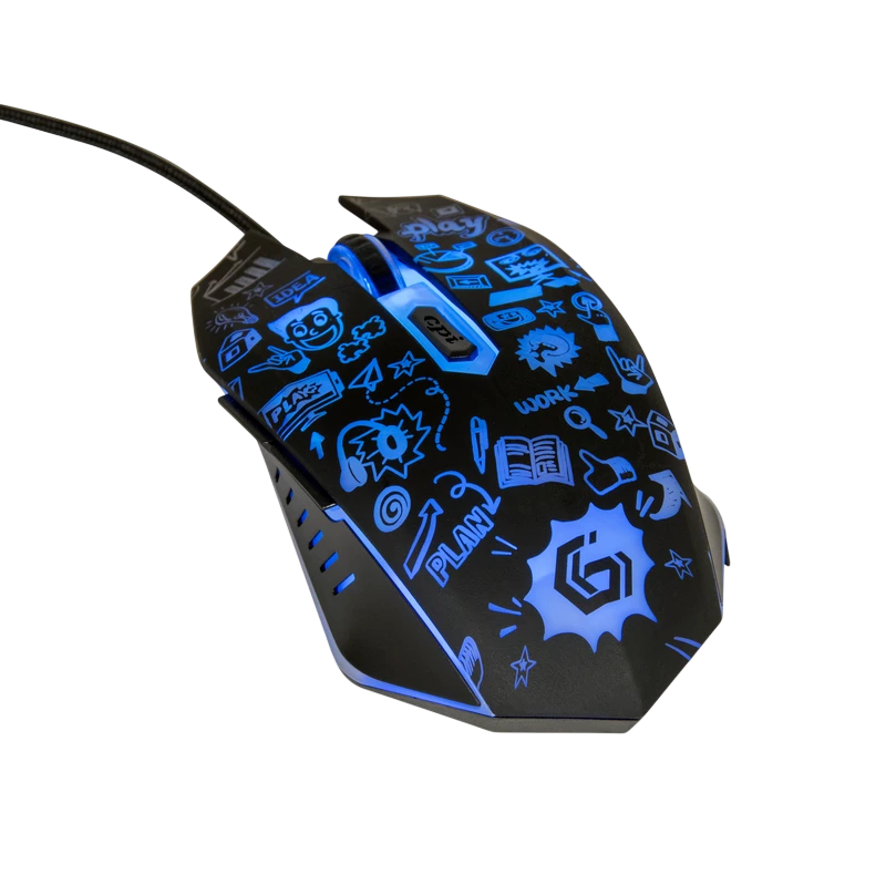 Игровая мышь gembird mus-6b-grafix-01, чёрный 3