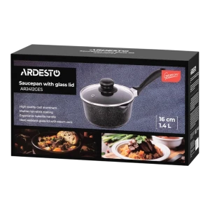 Căuș ardesto ar2412ges, 1,4l, 16cm, negru Thumbnail 5