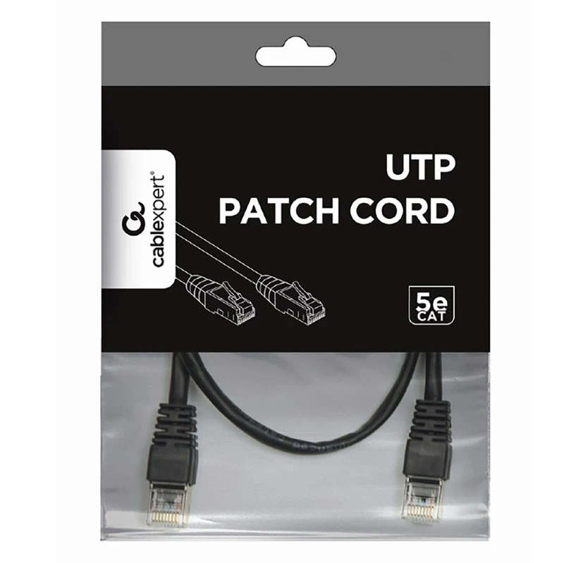 Patch cord cablexpert pp12-1m/bk, cat5e utp, 1m, negru 5