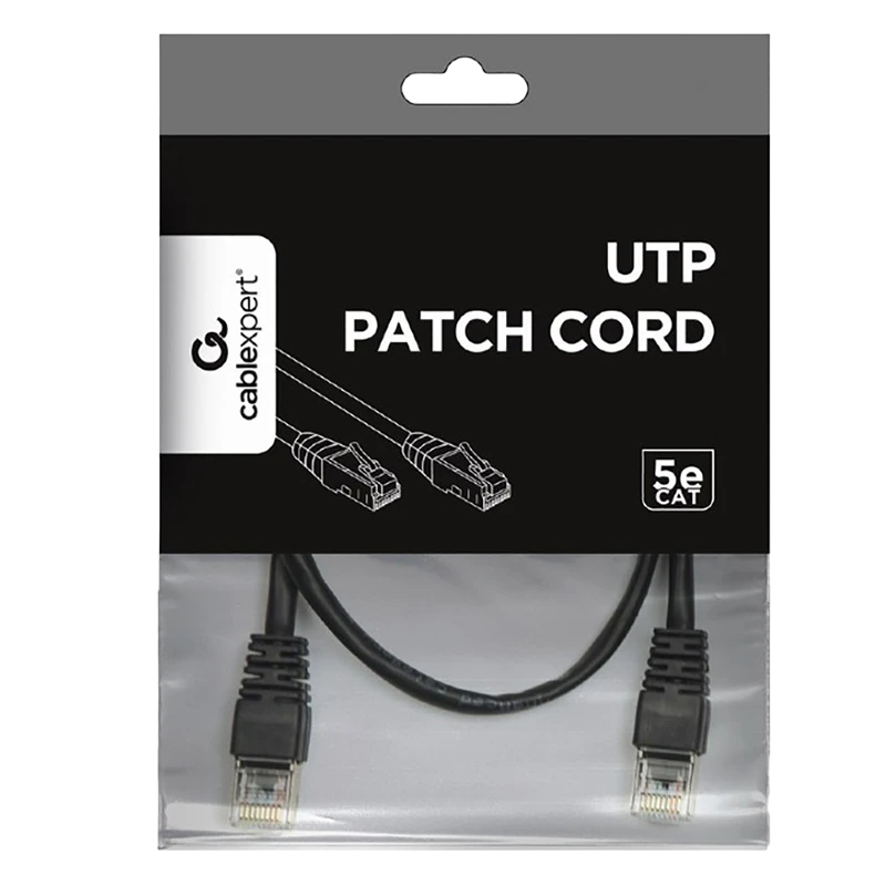 Patch cord cablexpert pp12-1m/bk, cat5e utp, 1m, negru 7