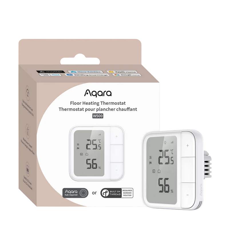 Termostat inteligent aqara floor heating thermostat w500, alb 5