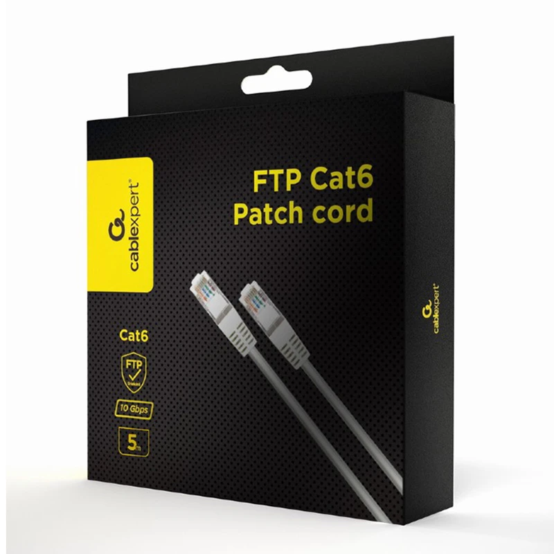 Патч-корд cablexpert ppb6-5m, cat6 ftp , 5м, белый 3