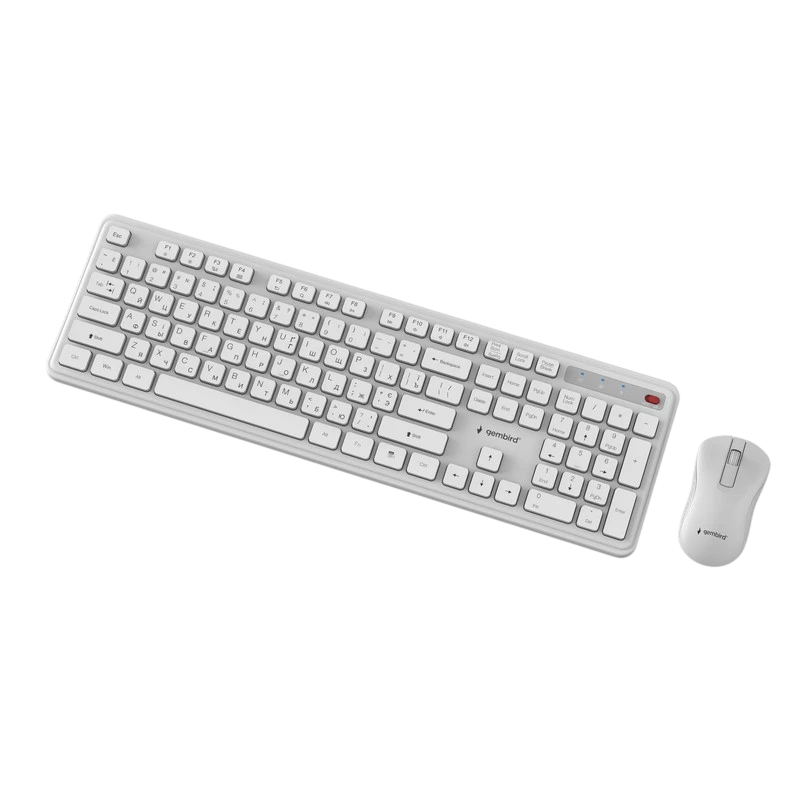 Set tastatură + mouse gembird slim pro business, fără fir, alb 2