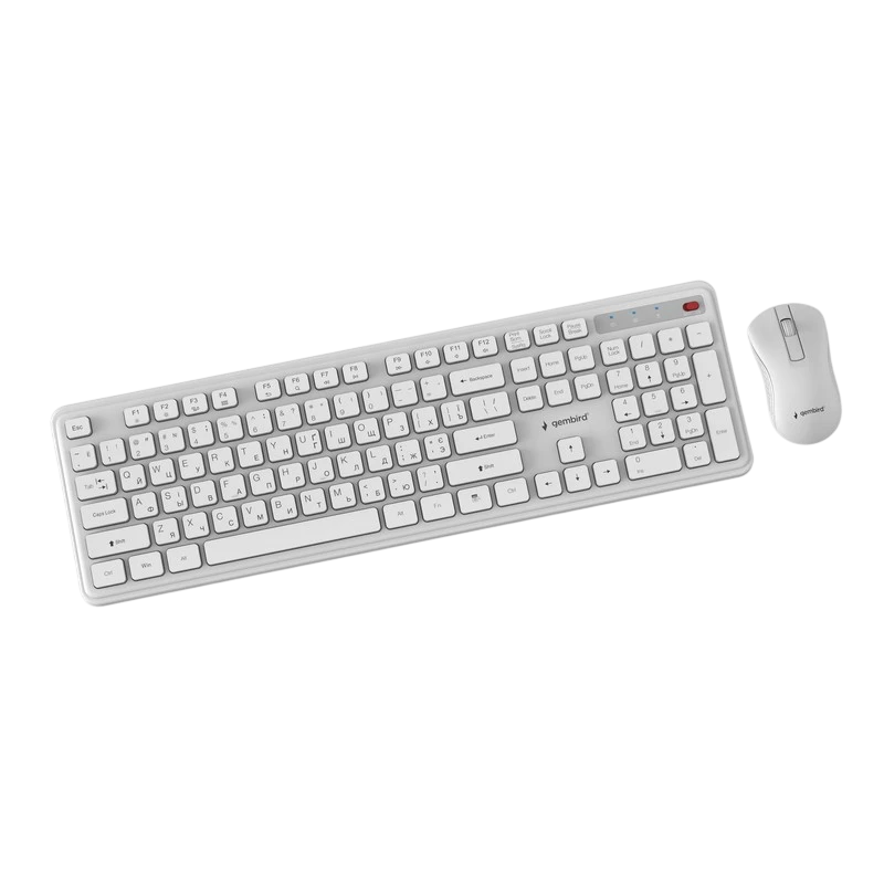 Set tastatură + mouse gembird slim pro business, fără fir, alb 3