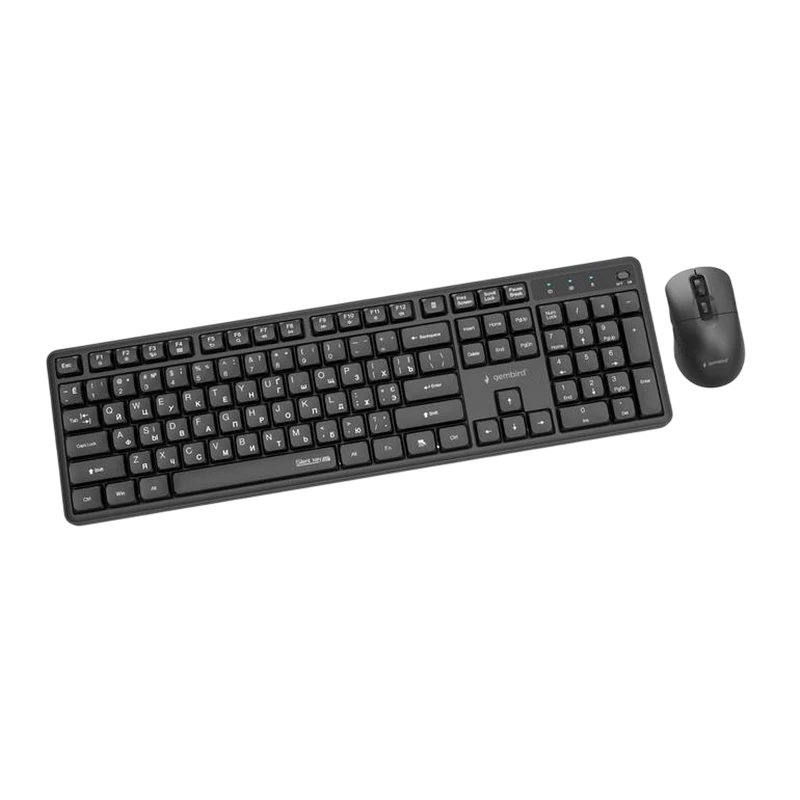 Set tastatură + mouse gembird silent key pro business, fără fir, negru 4