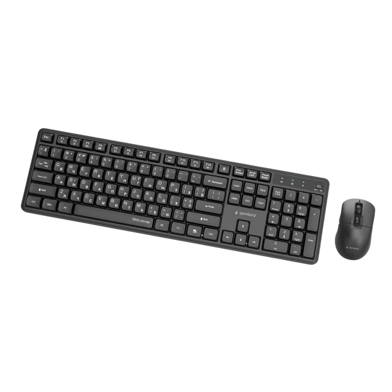 Set tastatură + mouse gembird silent key pro business, fără fir, negru 5
