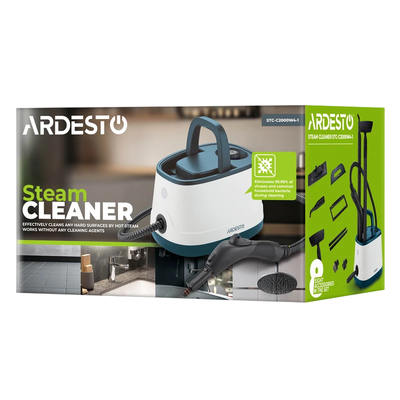 Aparat de curățat cu abur ardesto stc-c2000w4-1, alb | albastru 21
