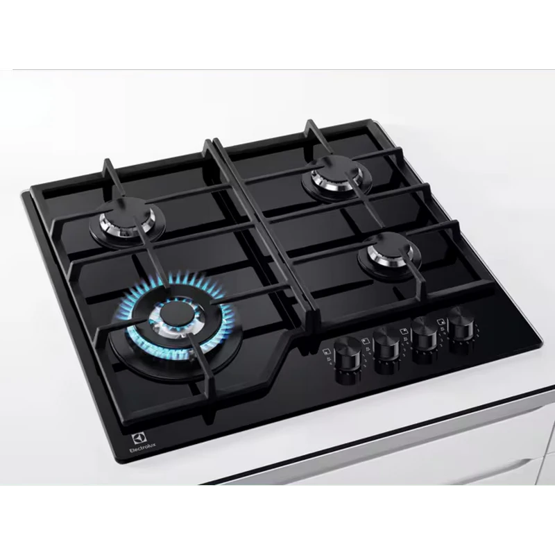 Газовая варочная панель electrolux kgs6436k, чёрный 6